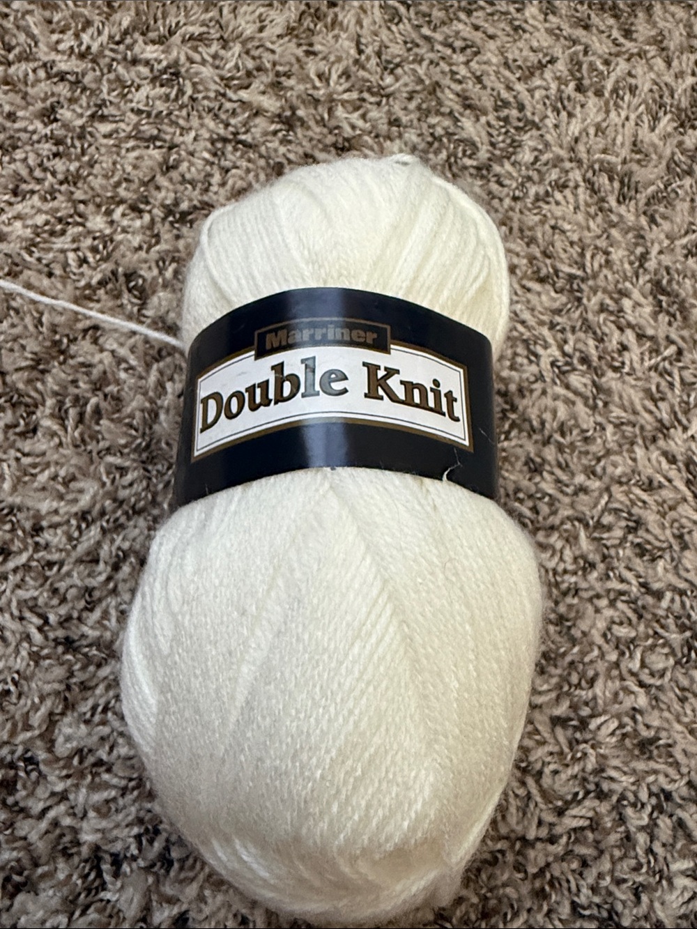 Marriner Double Knit Yarn White 100g Acrylic DK Discontinued